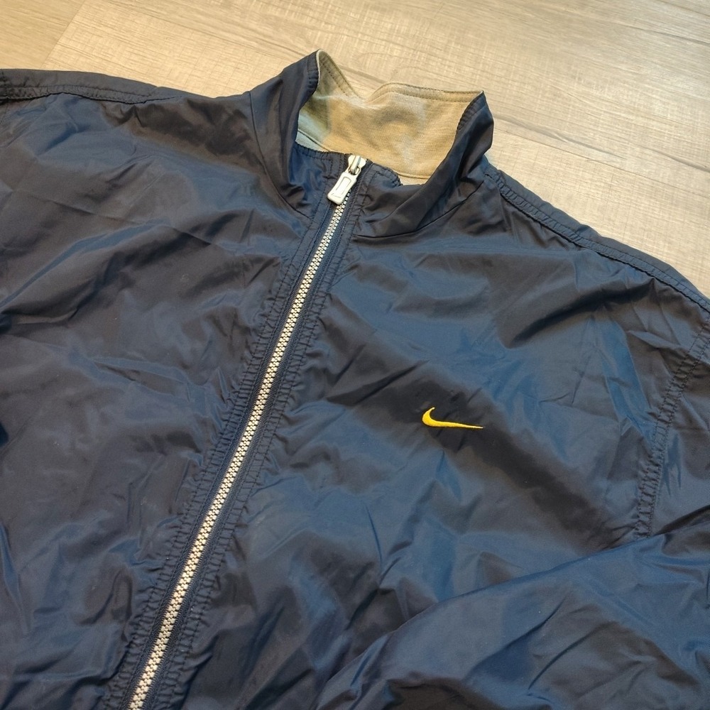 VTG Nike Track Jacket 90s y2k youth Medium 8-10 Navy Blue Kids‎ EUC